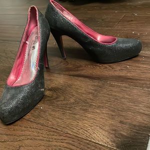 Barbie Black sparkly heels